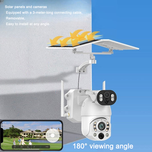 1080P HD Solar Monitoring Camera with WIFI, Night Vision, and Remote PTZ