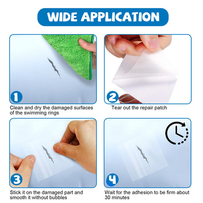 Quick Fix Vinyl Repair Kit (30-Pack) for Swimming Rings and Air Mattresses