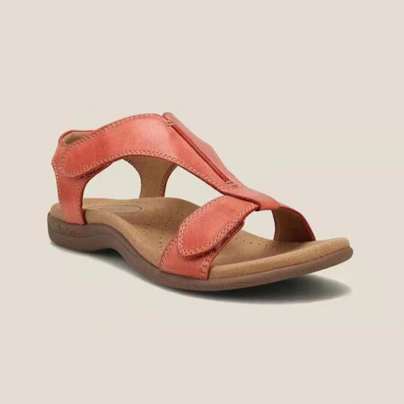 Women's Velcro Strap Wide-Size Sandals - Casual Thick-Soled Walking Footwear