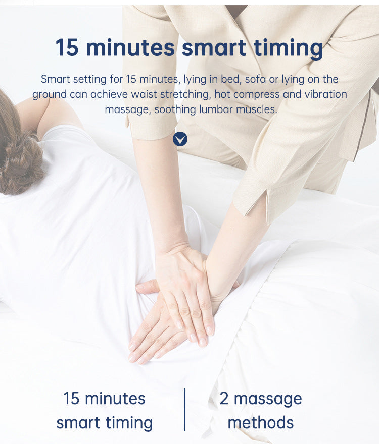 Smart Lumbar Traction Massager | Heated Back Stretcher with Air Pressure Relief & Cervical Support