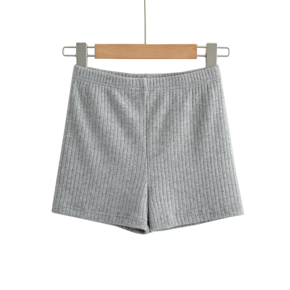 Threaded Elastic Yoga Exercise Hip Wrap Shorts