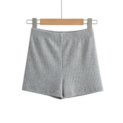 Threaded Elastic Yoga Exercise Hip Wrap Shorts