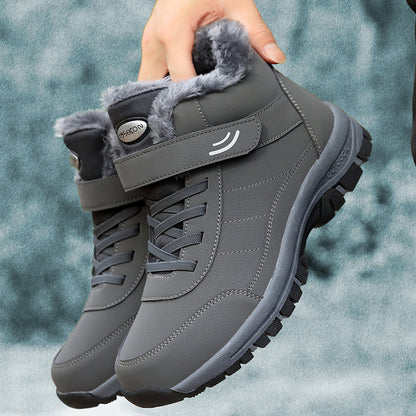 Premium Winter Snow Boots – Waterproof Anti-Slip Cotton Shoes with Warm Fleece Lining