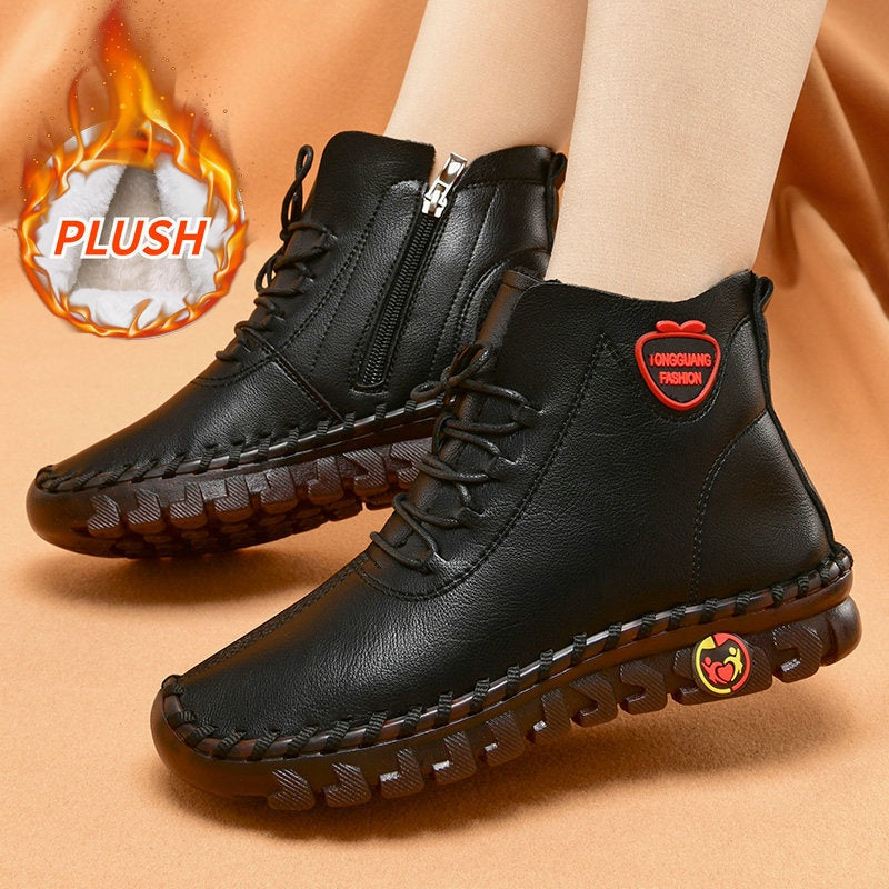 Women's Soft Sole Anti-Slip Winter Shoes | Warm Plush Mother Boots