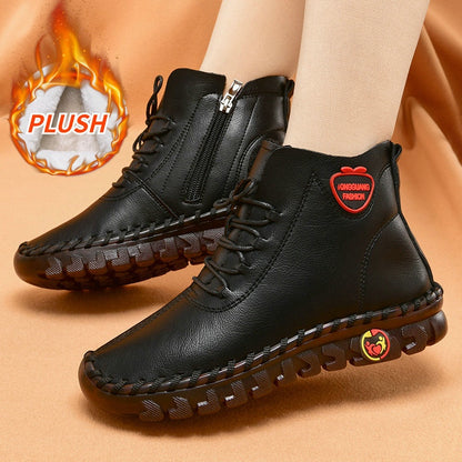Women's Soft Sole Anti-Slip Winter Shoes | Warm Plush Mother Boots