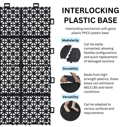 Non-Slip Drainage Floor Tiles for Showers, Patios, and Balconies