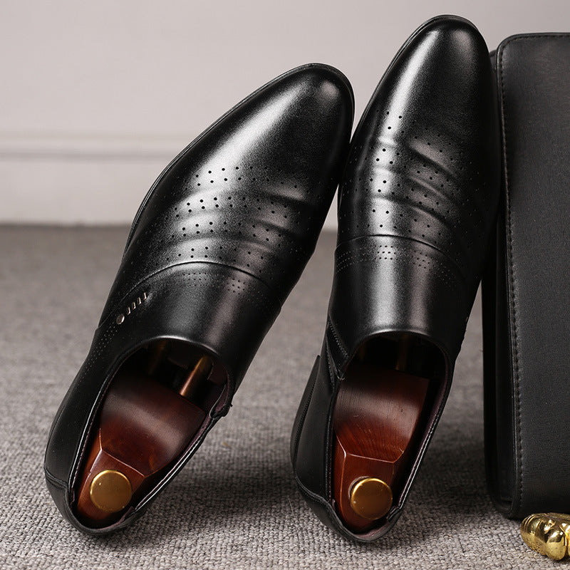 Elegant Pointed Single Dress Shoes for Men