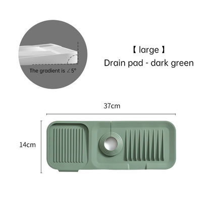 Silicone Faucet Drain Pad - Anti-Splash Kitchen Countertop Sink Mat