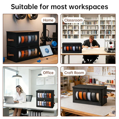 Portable Filament Organizer Case - Moisture-Resistant Storage for 3D Printing