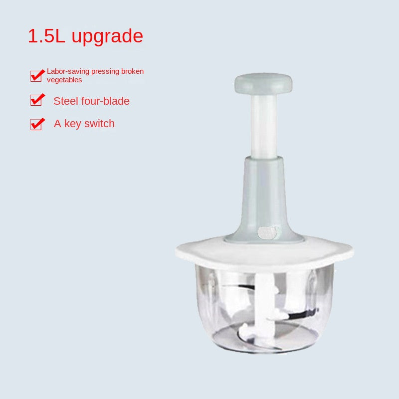 Manual Press Food Chopper & Meat Grinder - Multi-Functional Garlic Processor