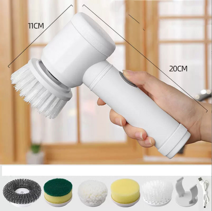 5-in-1 Handheld Electric Cleaning Brush - USB Rechargeable Power Scrubber