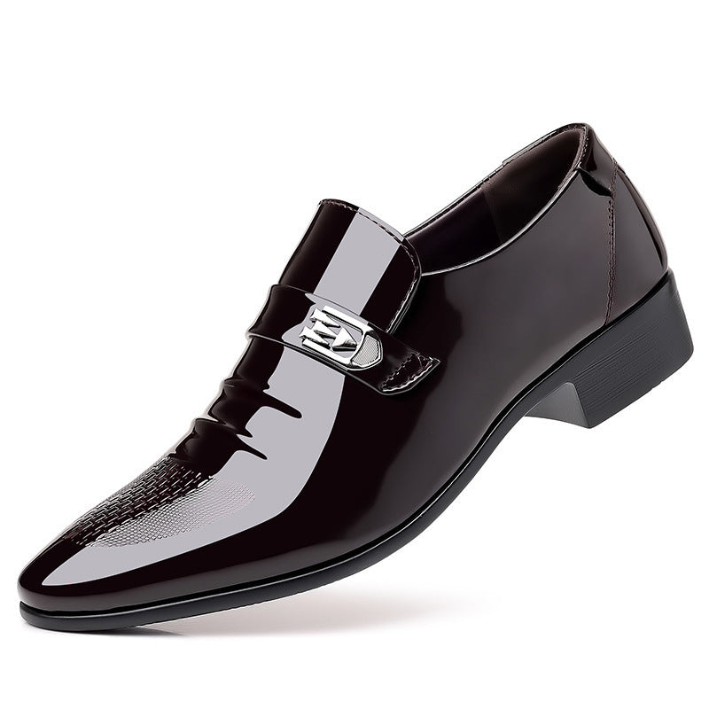 Men's Business Suit Leather Shoes - Pointed Toe Wedding Dress Shoes