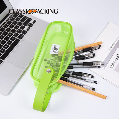 Portable Stationery Bag Student Mesh Transparent Pencil Case