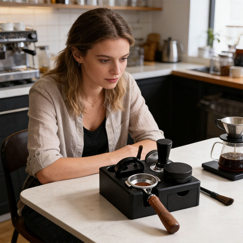 Multi-Functional Barista Storage Rack - Espresso Accessories Holder for Home & Cafe