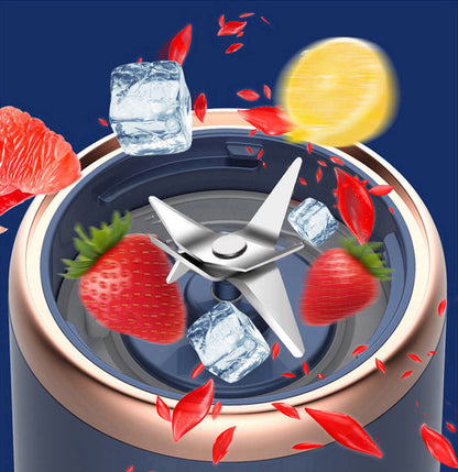 Portable 6-Blade Rechargeable Electric Juicer and Smoothie Blender Cup