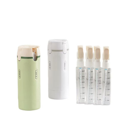 4-in-1 Leakproof Travel Bottle Set - Portable Toiletry Cosmetics Dispenser