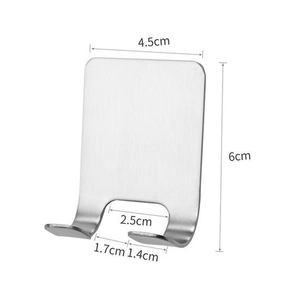 304 Stainless Steel Razor Holder - Self-Adhesive Shaving Shaver Stand & Bathroom Hook Organizer