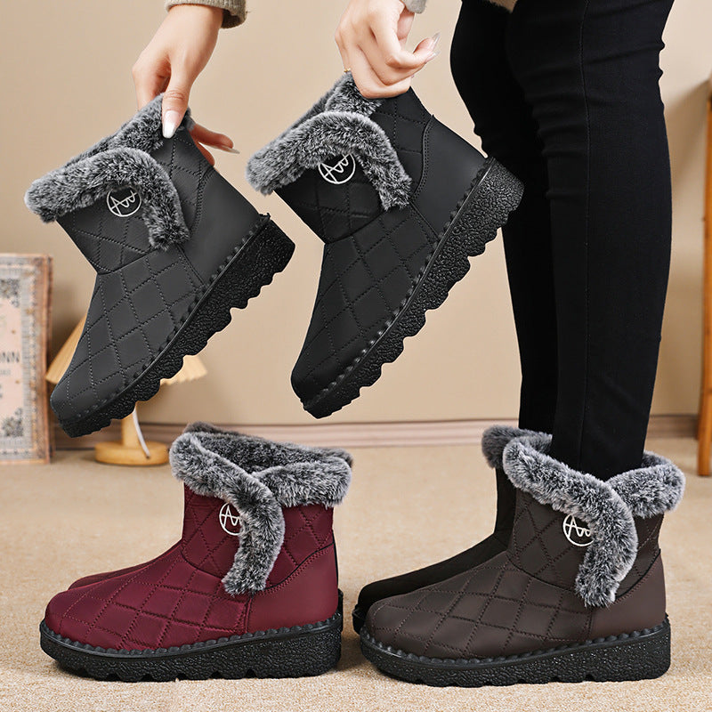 Women's Soft Soled Polyurethane Velvet Thick Snow Boots