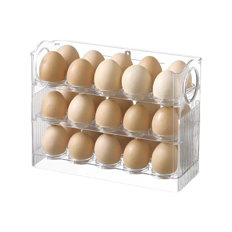 Large-Capacity Fridge Egg Holder - Multi-Layer Portable Egg Storage Tray
