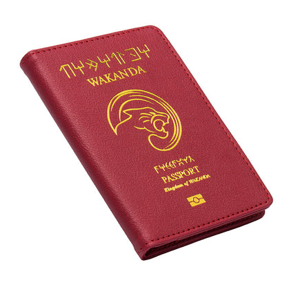 Marvel/DC Hero Inspired Passport Holder & Ticket Wallet (Red) - Travel Document Organizer
