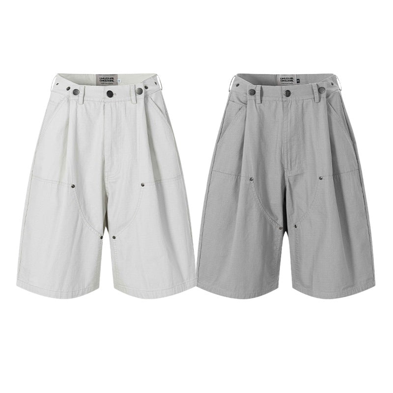 Unisex Loose Fit Paratrooper Cargo Shorts