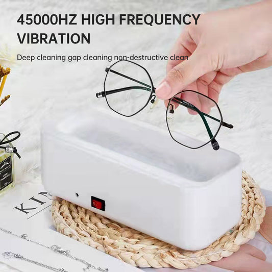 Portable Ultrasonic Jewelry & Eyeglass Cleaner – 45000Hz High-Frequency Sonic Cleaning Machine