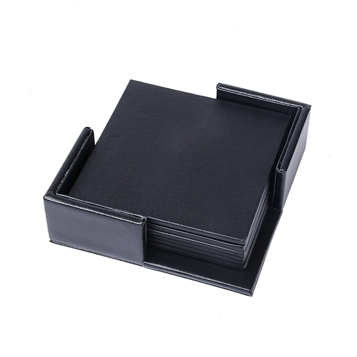 Elegant Round Marble Print Leather Coasters | Heat-Resistant Drink Mats for Home & Office