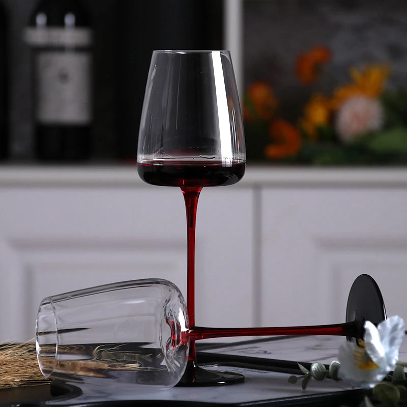 Elegant Creative Black Bow Tie Crystal Wine Glass | High-End Burgundy & Champagne Goblet