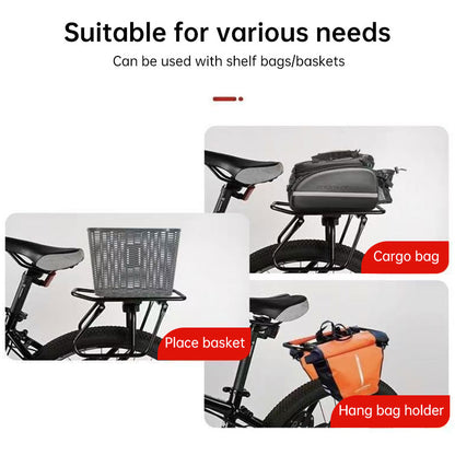 Universal Aluminum Alloy Rear Bike Rack | Heavy Duty Cargo Carrier