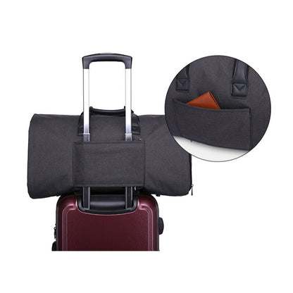 Convertible Travel Garment Duffel Bag - Large Capacity Suit Storage Tote with Shoe Compartment