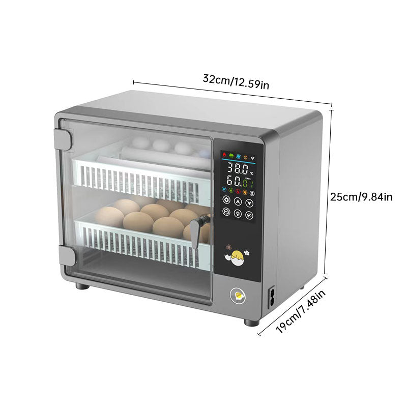 24 Egg Incubator with Automatic Turner | Digital Touch Control Hatchery Machine