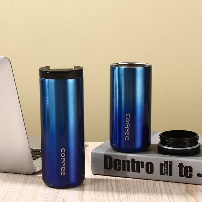 Double Vacuum Vehicle-Mounted Direct Drinking Thermal Cup