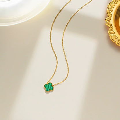 Luxury Four-Leaf Clover Chain Bracelet - Minimalist Lucky Flower Jewelry