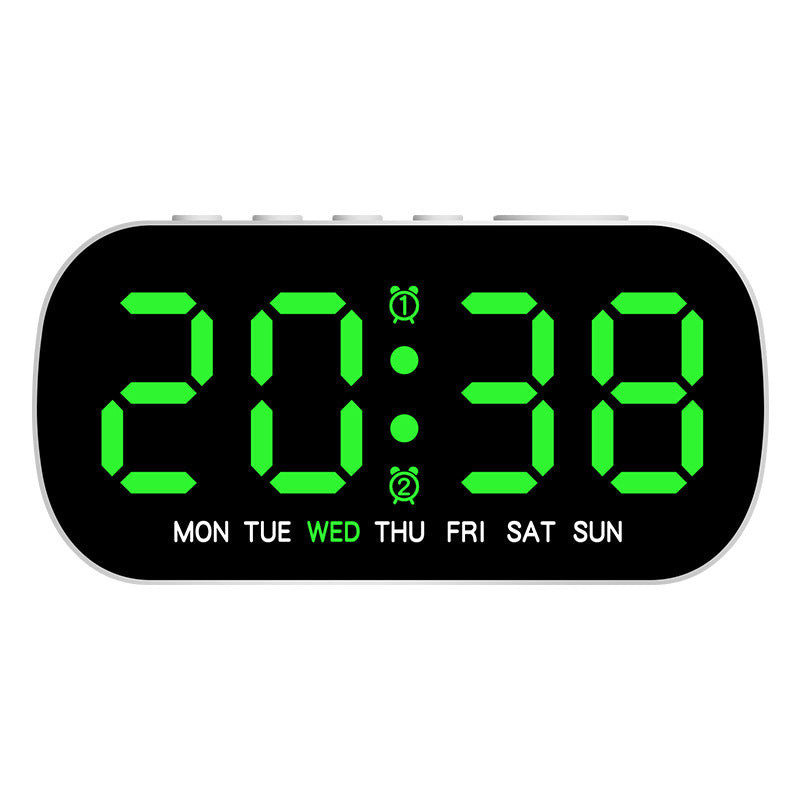 Modern LED Digital Clock with Temperature Display | Dual Alarm, Snooze Function, and 5-Level Brightness