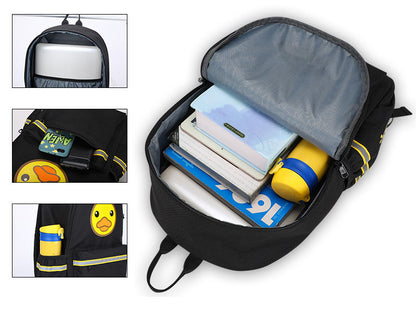 New Cartoon Anime Dinosaur & Duck Backpack for Primary/Secondary School Students (Boys & Girls)