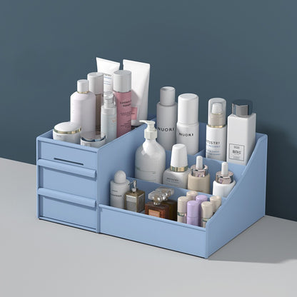 Large Capacity Desktop Cosmetic Storage Box with Drawers – Elegant Makeup & Skincare Organizer for Dressing Table