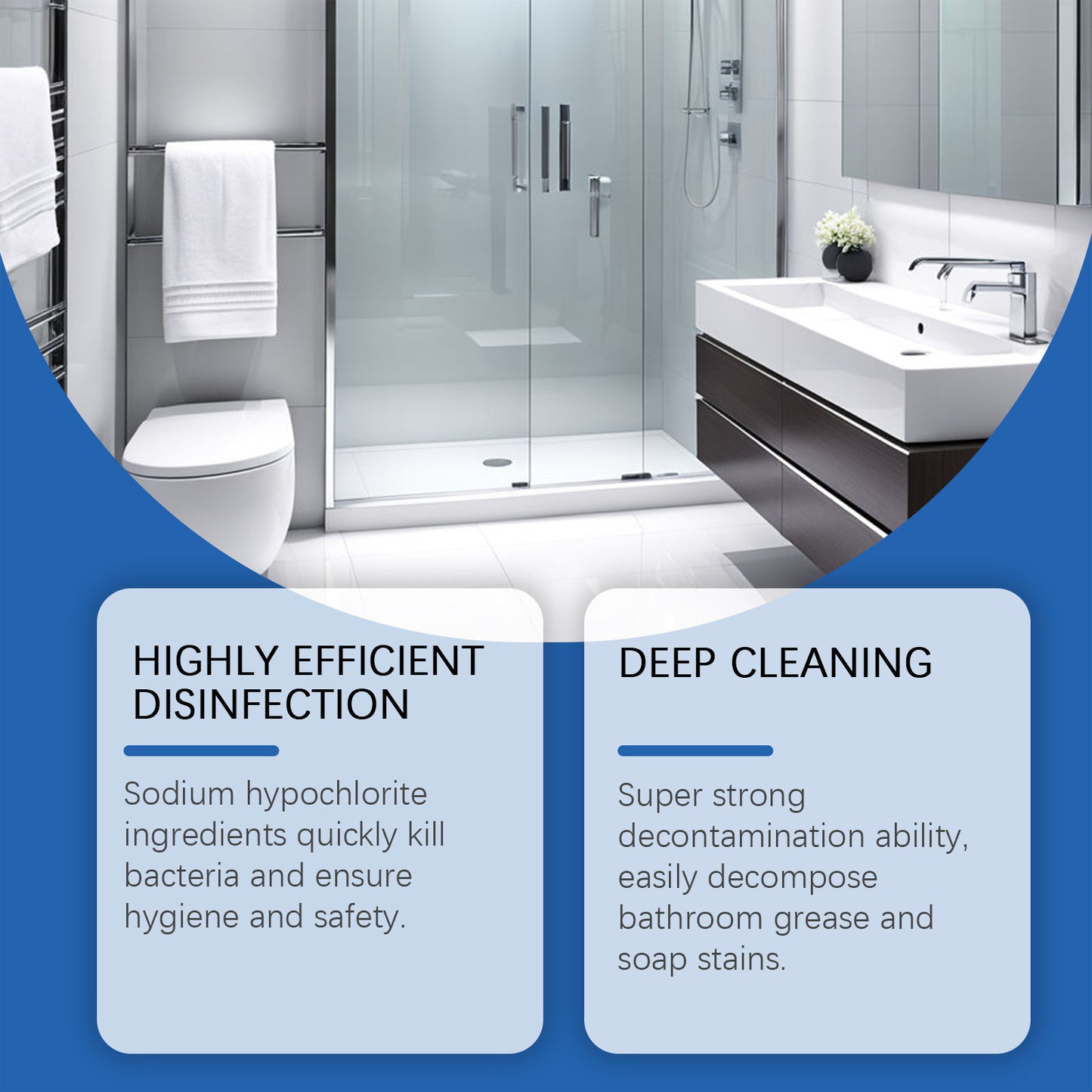Jakehoe Bathroom Cleaning Spray | Disinfectant Cleaner with Bleach | Multi-Purpose Stain and Scale Cleaner