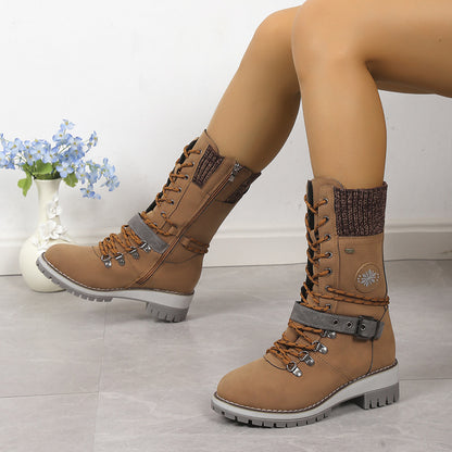 Women's Thick & Warm High Top Snow Boots (Fur Integrated Cotton Shoes)
