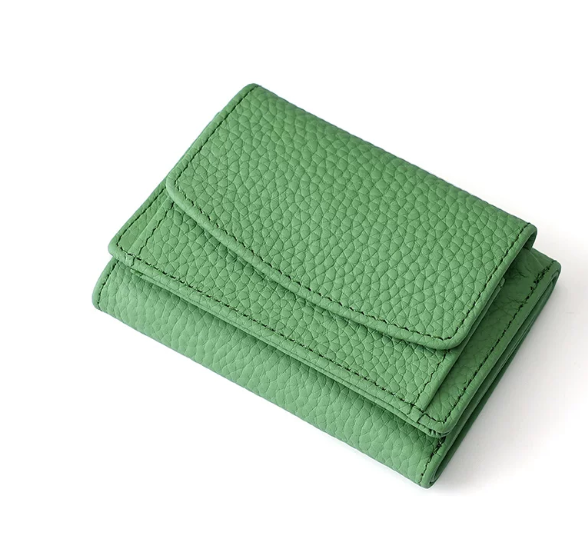 Slim Genuine Leather RFID Wallet with Money Clip and Card Slots