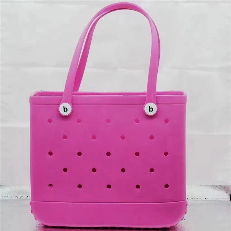 Printed EVA Beach Storage Bag - Waterproof Outdoor Basket & Handbag with Cow Print