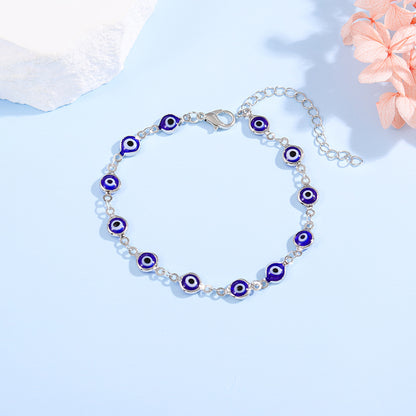 Trendy Women's Gold Chain Evil Eye Bracelet (Nazar Amulet Jewelry)