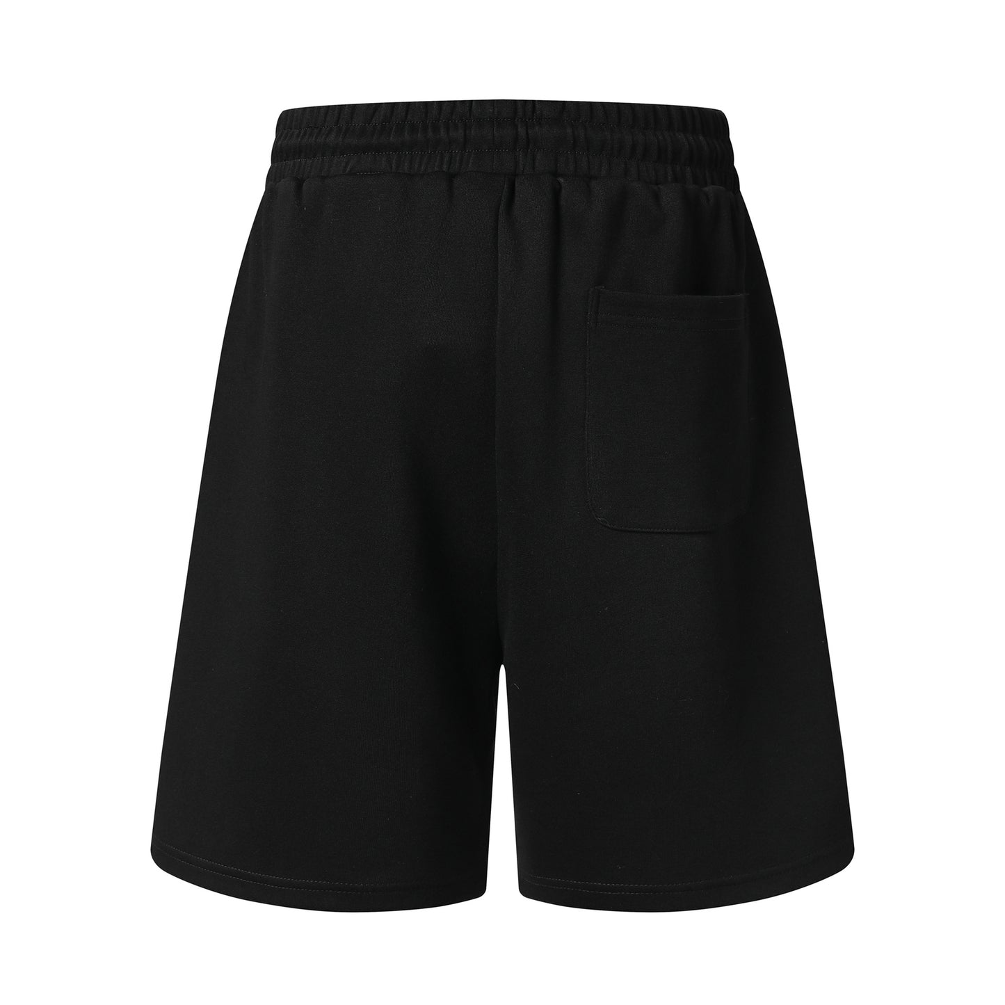 Trendy High-Waisted Athletic Shorts with Curved Embroidery