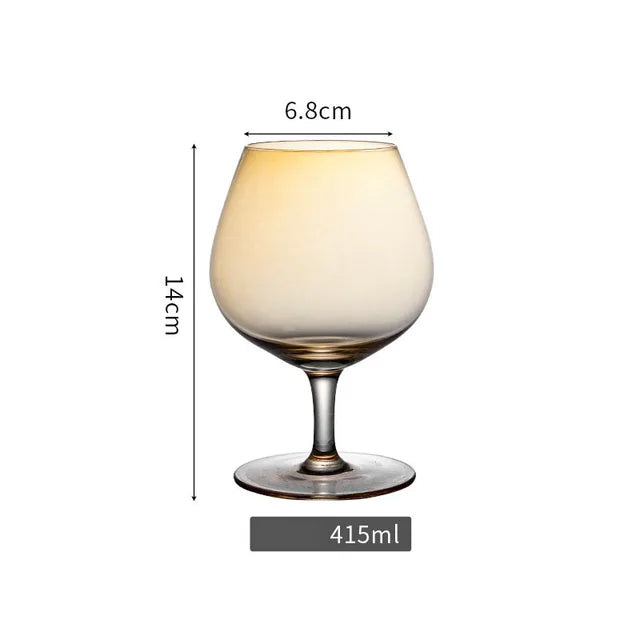 European Luxury Smoke Gray Crystal Wine Glasses - Premium Champagne & Cocktail Goblets