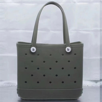 Printed EVA Beach Storage Bag - Waterproof Outdoor Basket & Handbag with Cow Print