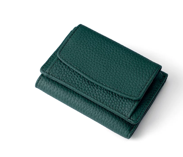 Slim Genuine Leather RFID Wallet with Money Clip and Card Slots