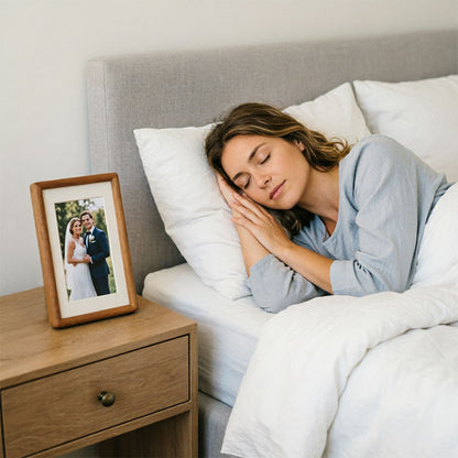 Premium Solid Wood Desk Photo Frame | Minimalist Tabletop Picture Frame