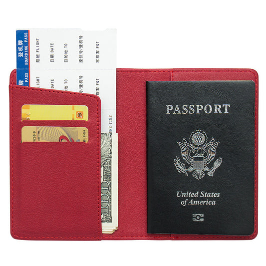 Marvel/DC Hero Inspired Passport Holder & Ticket Wallet (Red) - Travel Document Organizer