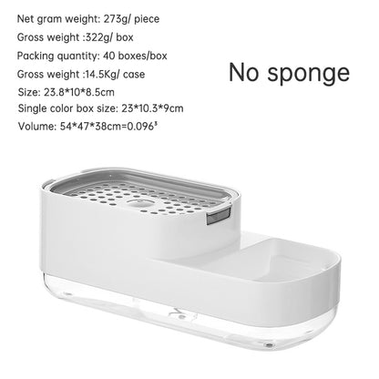2-in-1 Kitchen Soap Dispenser and Sponge Holder Caddy