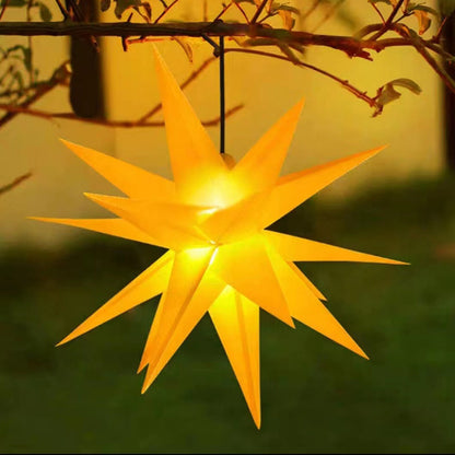 3D XXL LED Star Window Light (60cm) – Warm Glow | Hanging Christmas Decoration with Timer (IP44)