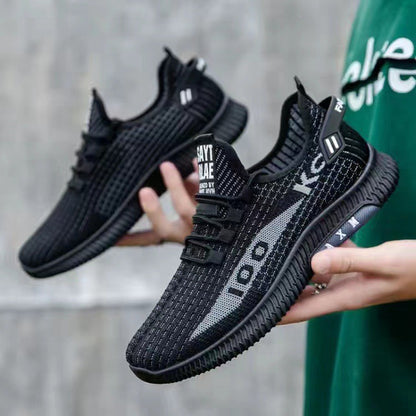 Men's Fly Woven Mesh Running Shoes - Lightweight Breathable Sports Sneakers